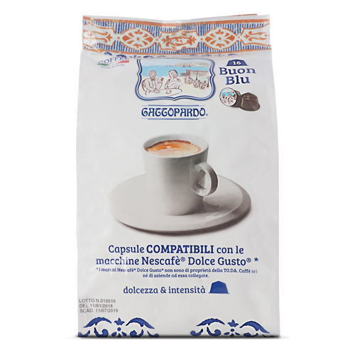 16 Capsule Blu Caffè Gattopardo To.Da Compatibili Dolce Gusto