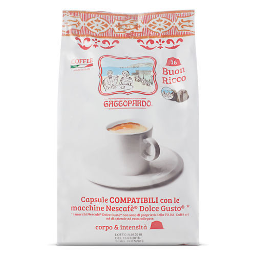 16 Capsule RICCO Caffè Gattopardo To.Da Compatibili Dolce Gusto